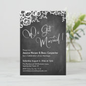 Invitation Nous nous sommes mariés Calligraphie moderne Table (Debout devant)