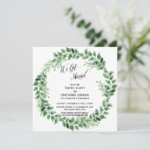 Invitation Nous Nous Sommes Mariés Elaborer Script Green Wrea (Debout devant)