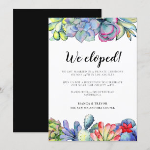 Invitation Nous nous sommes mariés en secret ! Annonce de mar