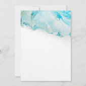 Invitation Nous nous sommes mariés Encre sarcelle et or Récep (Dos)