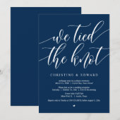 Invitation Nous nous sommes mariés, Fête de Mariage en Intime (Devant / Derrière)