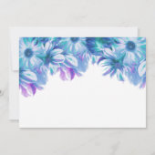 Invitation Nous nous sommes mariés Fleurs bleues Réception de (Dos)