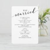Invitation Nous Nous Sommes Mariés Noël Elopement Fête de Mar (Debout devant)