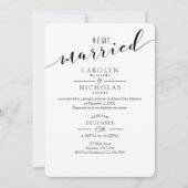 Invitation Nous Nous Sommes Mariés Noël Elopement Fête de Mar (Devant)