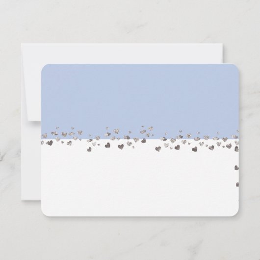 Invitation Nous Nous Sommes Mariés Parties scintillant Coeur (Dos)