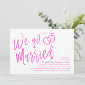 Invitation Nous nous sommes mariés| Post Mariage Brunch Pink (Debout devant)