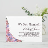 Invitation Nous nous sommes mariés Réception de mariage flora (Debout devant)