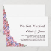 Invitation Nous nous sommes mariés Réception de mariage flora (Devant / Derrière)