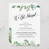 Invitation Nous nous sommes mariés Réception de verdure d'euc (Devant / Derrière)