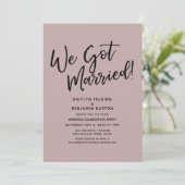 Invitation Nous Nous Sommes Mariés ! Réception décontractée D (Debout devant)