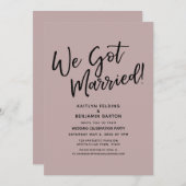 Invitation Nous Nous Sommes Mariés ! Réception décontractée D (Devant / Derrière)