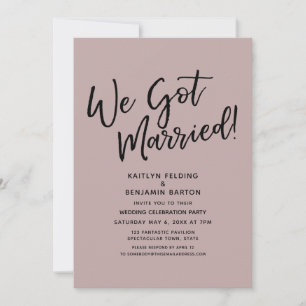 Invitation Nous Nous Sommes Mariés ! Réception décontractée D