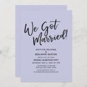 Invitation Nous Nous Sommes Mariés ! Réception décontractée s (Devant / Derrière)