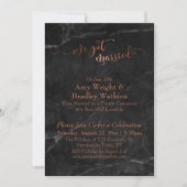 Invitation Nous nous sommes mariés Script sur Marbre Noir (Devant)