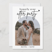 Invitation Nous nous sommes simplement enfuis Mariage Récepti (Devant)