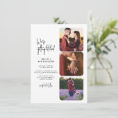 Invitation Nous obtenons un Mariage de collage photo hitché (Debout devant)