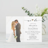 Invitation Nous organisons une réception de mariage (Debout devant)