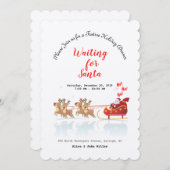 Invitation Nous Père Noël de attente Ho ! Ho ! Ho ! Vacances (Devant / Derrière)