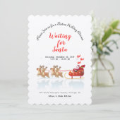 Invitation Nous Père Noël de attente Ho ! Ho ! Ho ! Vacances (Debout devant)