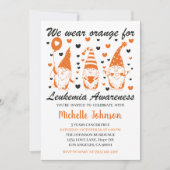 Invitation Nous portons de l'orange pour la Leucémie Sensibil (Devant)