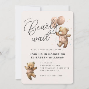 Invitation Nous pouvons à peine attendre Baby Shower