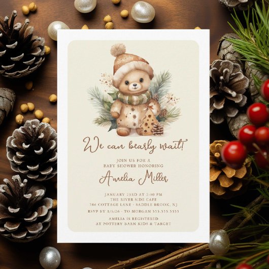 Invitation Nous Pouvons à Peine Attendre Baby Shower