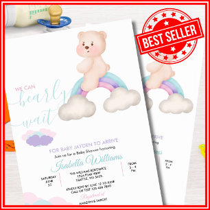 Invitation Nous pouvons à peine attendre Baby Shower