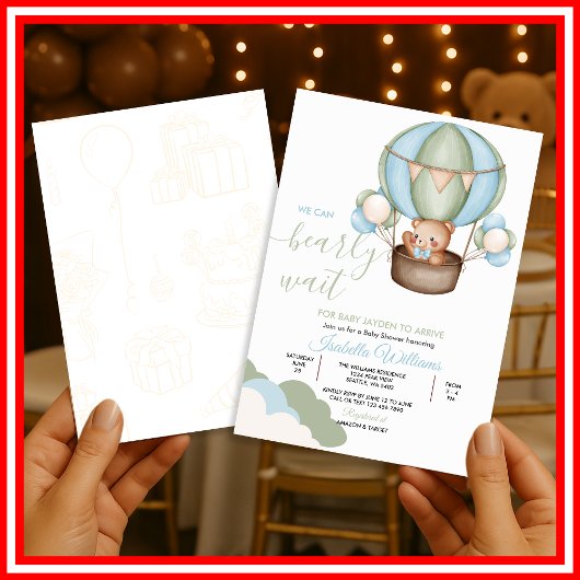 Invitation Nous pouvons à peine attendre Baby Shower