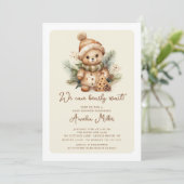 Invitation Nous Pouvons à Peine Attendre Baby Shower (Debout devant)