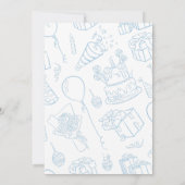 Invitation Nous pouvons à peine attendre Baby Shower Blue Boy (Dos)