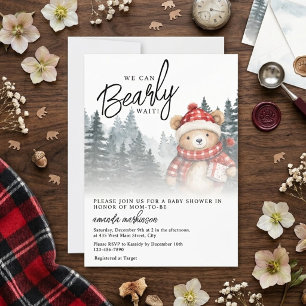 Invitation Nous Pouvons à Peine Attendre Baby Shower d'Hiver