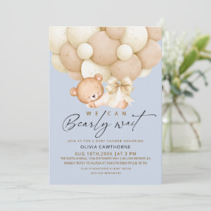 Invitation Nous pouvons à peine attendre Baby Shower Garçon