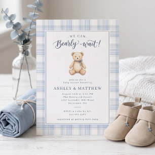 Invitation Nous Pouvons à Peine Attendre Baby Shower Garçon C