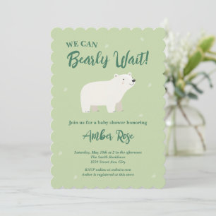 Invitation Nous pouvons à peine attendre Baby Shower Ours P