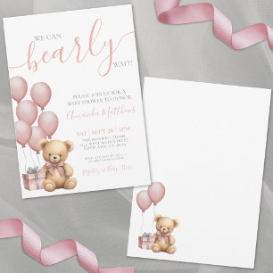 Invitation Nous Pouvons à Peine Attendre Fête Prénatale Bébé 