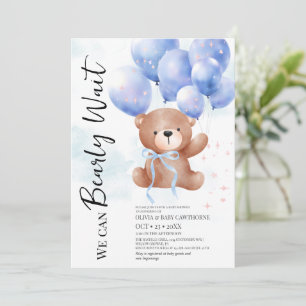 Invitation Nous pouvons à peine attendre Garçon Ourson Fête p