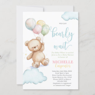 Invitation Nous pouvons à peine attendre la baby shower