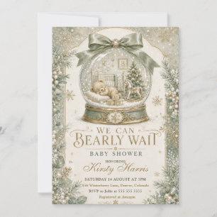 Invitation Nous pouvons à peine attendre la Baby Shower d'hiv