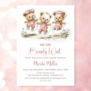 Invitation Nous pouvons à peine attendre les ours en peluche 