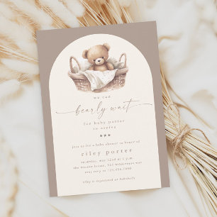 Invitation Nous pouvons à peine attendre une Baby Shower Bohè