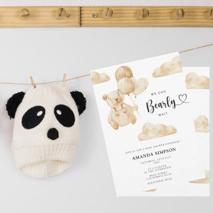 Invitation Nous pouvons à peine attendre une Baby Shower neut