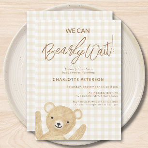 Invitation Nous pouvons à peine attendre une douce fête de bé