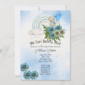 Invitation Nous Pouvons Attendre Arc-En-Ciel Boho Bear Boot (Devant)