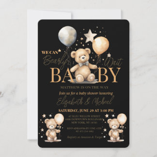 Invitation Nous Pouvons Attendre Attente Thème Baby shower In