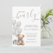 Invitation Nous pouvons attendre avant le Baby shower d'ours  (Debout devant)