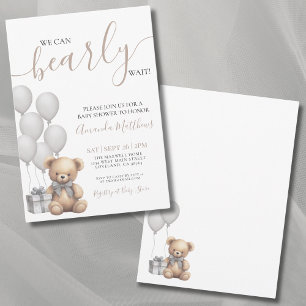 Invitation Nous pouvons attendre avant le Baby shower d'ours