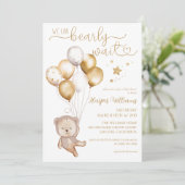 Invitation Nous Pouvons Attendre De Près Le Baby shower Des É (Debout devant)