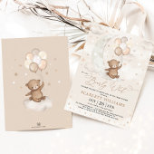 Invitation Nous pouvons attendre la lune Ours Baby shower