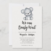 Invitation Nous pouvons attendre le Baby shower (Devant)