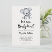 Invitation Nous pouvons attendre le Baby shower (Debout devant)